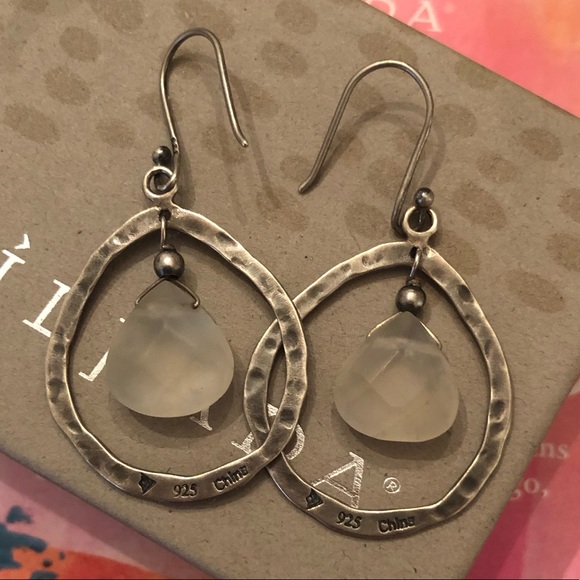 Silpada Sterling Silver and Prehnite Teardrop Earrings W1811 - Picture 13 of 16